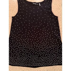 NIC + ZOE STUDDED SWEATER SLEVELESS TOP